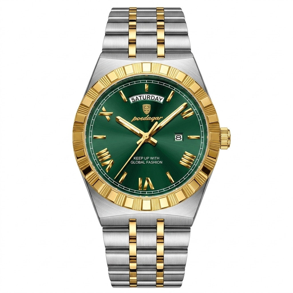 POEDAGAR Luminous Quartz Men's Watch