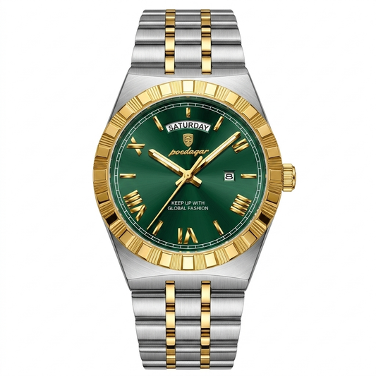 POEDAGAR Luminous Quartz Men's Watch