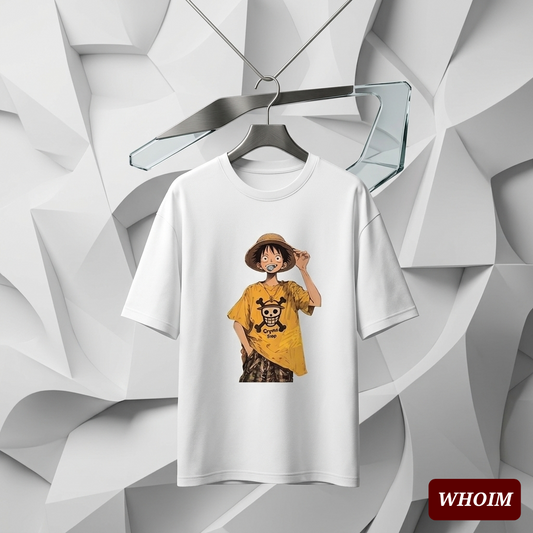 The Whoim Identity: Straw Hat Luffy Drop Shoulder (Man)