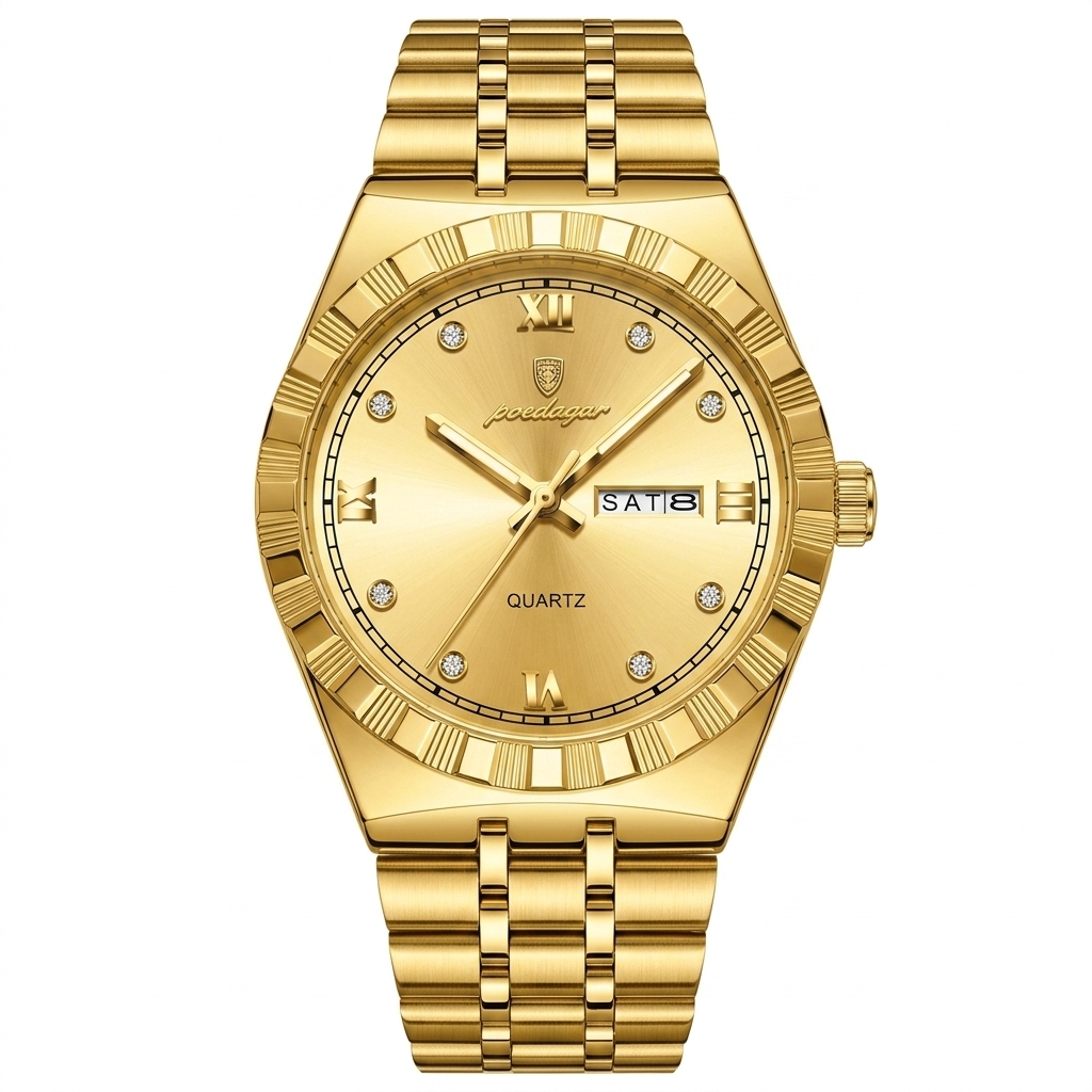 POEDAGAR Luminous Quartz Men's Watch (Premium)